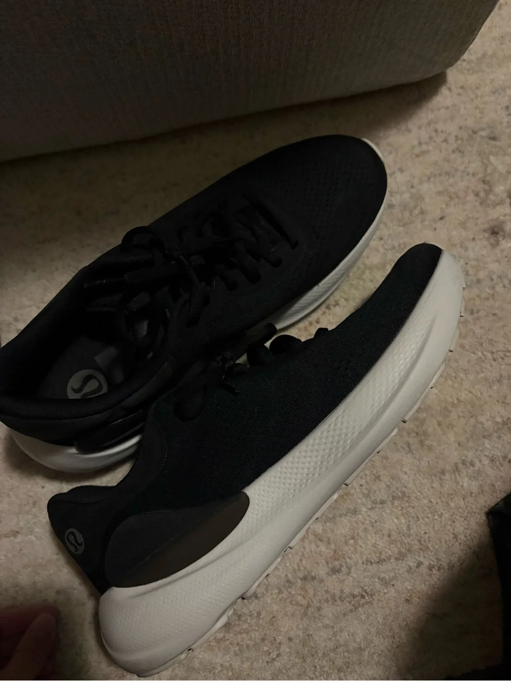lululemon athletica Men’s Black Athletic Shoes with White Soles